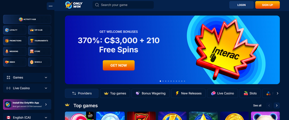 OnlyWin free spins
